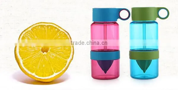 BPA Free Clear Infuser Lemon Plastic Fruit Drinking Water Bottle