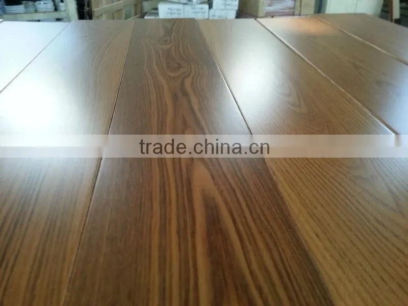 Chinese Rustic Yellow Brown Ash Solid Wood Flooring