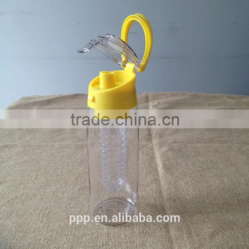 plastic water bottle with fruit infuser