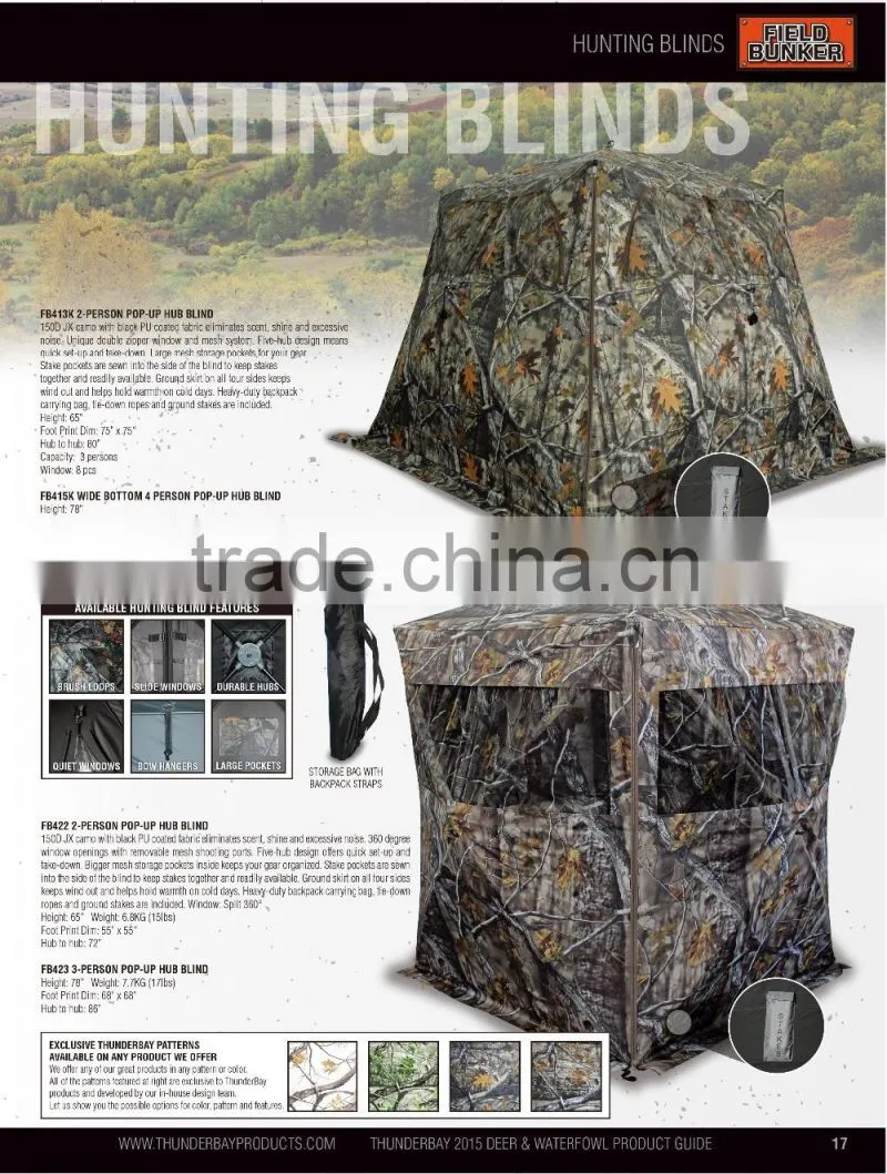 FB415K 2 Person Pop Up Hunting Blind For Gun Shooting