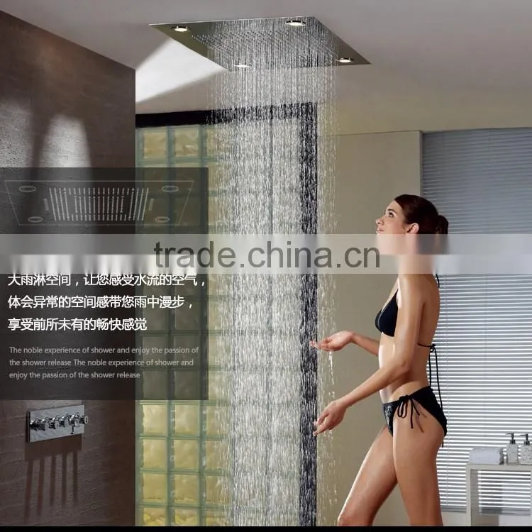 LABRAZE LE800600 shower panel with LED light and cold and hot water faucet