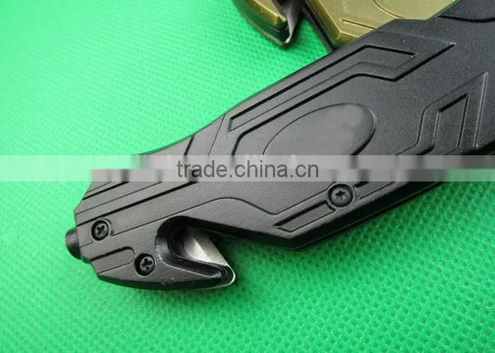 OEM folding knife 5Cr13 hunting knife camping glass breaker knife UDTEK01261