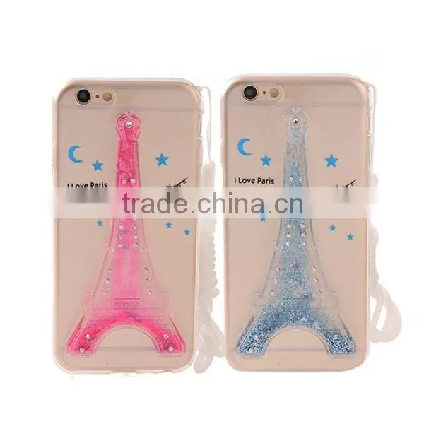 transparent glitter stars dynamic liquid 3D quicksand phone cover case