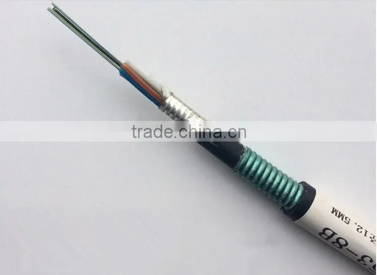 6 core Non-metallic Strength Member armored Cable, GYFTA53 fiber optic cable