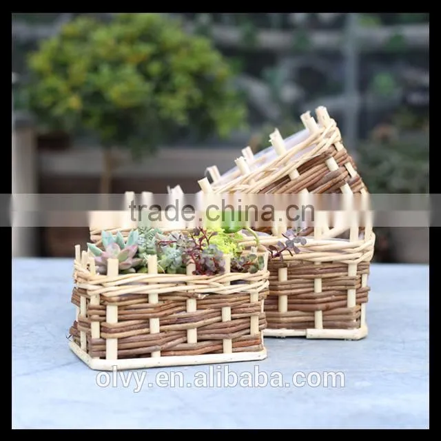 rectangle willow basket