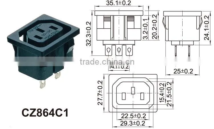 Favorites Compare Eletric protected 1 way euro power socket,DC converter jack connector