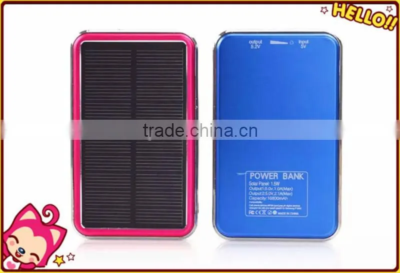 2014 NEWEST! 16800mah solar power bank ,high quality solar power bank for mobile phone