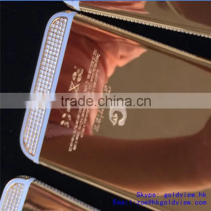 luxury housing for iphone 6 24k shiny gold edition(mirror gold housing)