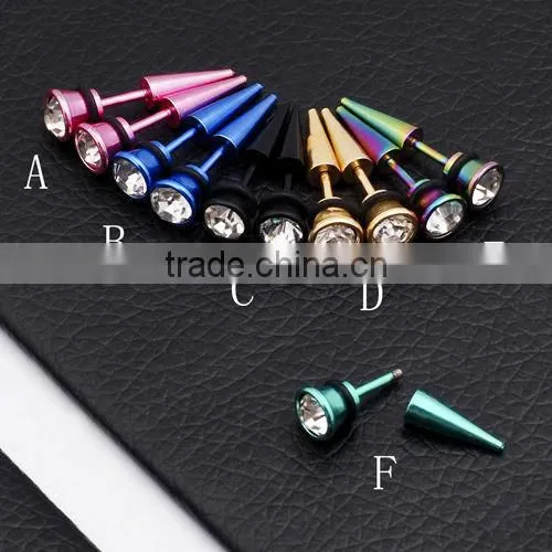 New Arrival Stainless Steel Colorful Crystal Body Piercing Jewelry