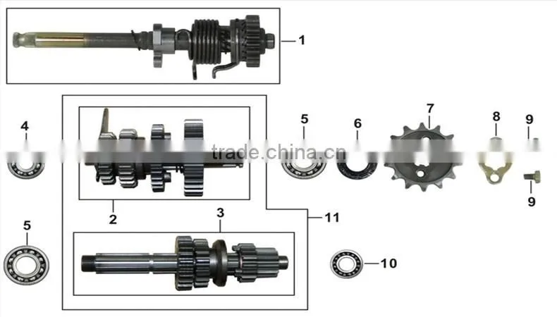 Good material and high performance mainshaft comp. bearing assy for AT110