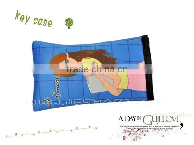 artistic printing photo bag key case MOQ free