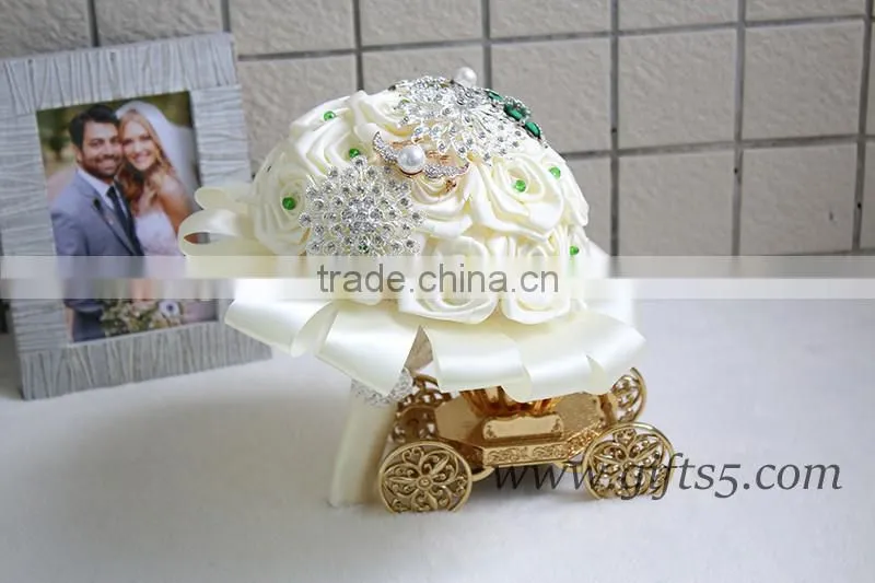 Handmade Elegant Jeweled Bridal Bouquet