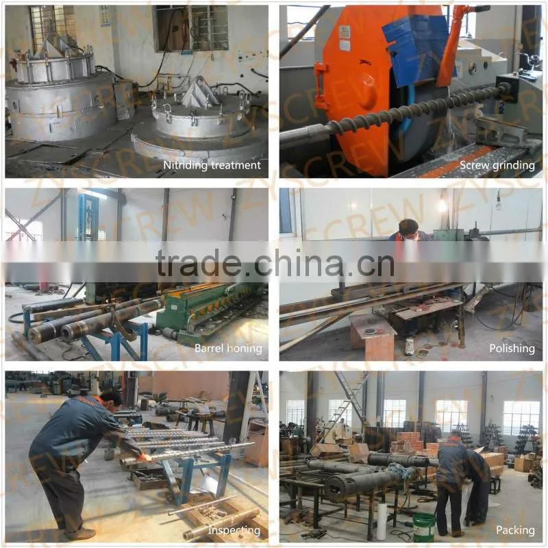 Good corrosion-resistance screw element and segmented barrel for masterbatch making machine