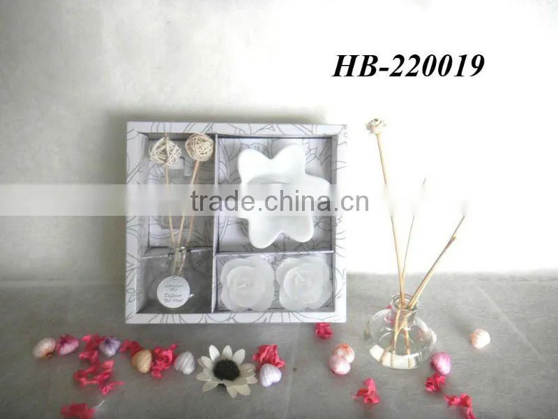 reed diffuser with candles and incense set