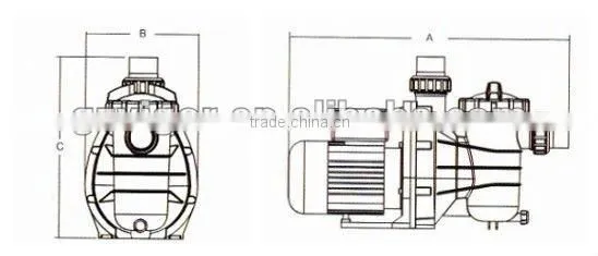 Easy maintenance water pump 1.5hp