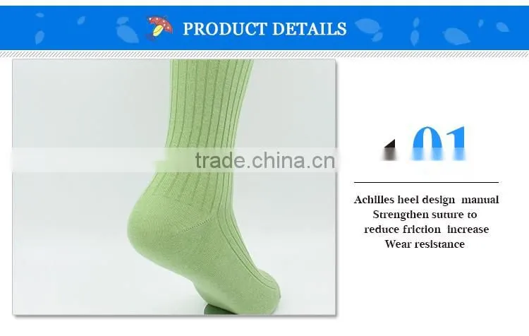 Plain strip men compression sock custom knee high wool socks