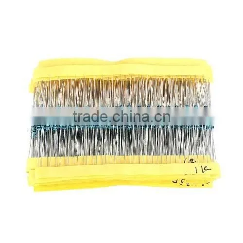 Hot sale 1280pcs 64 Values 1 ohm - 10M ohm 14W Metal Film Resistors Assortment Kit Assorted Set Low noise