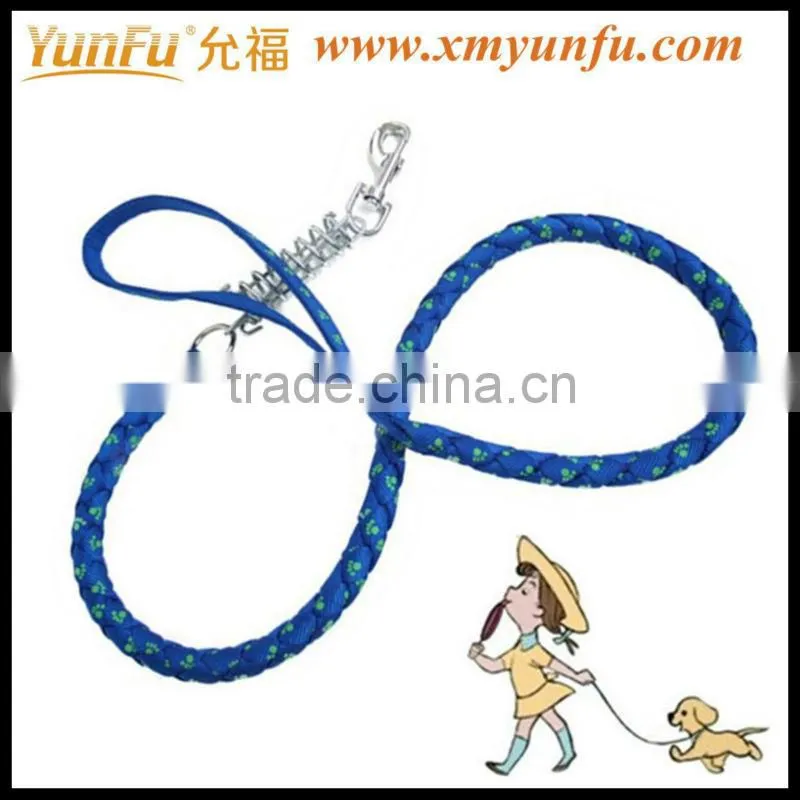 Colored weaving braided nylon rope dog leash