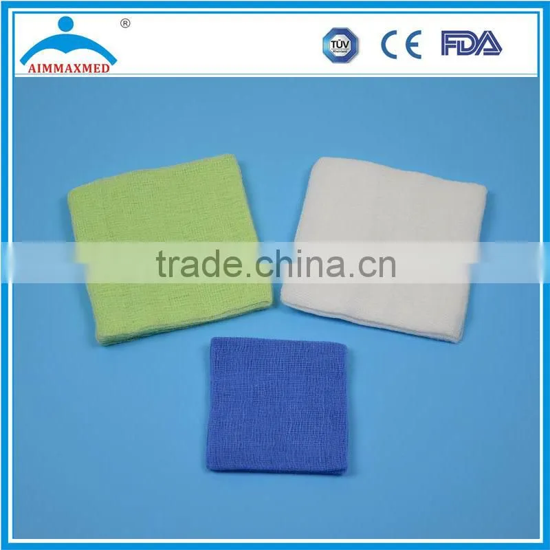 4 ply Medical gauze swabs pads in wound dressing 7.5x7.5cm