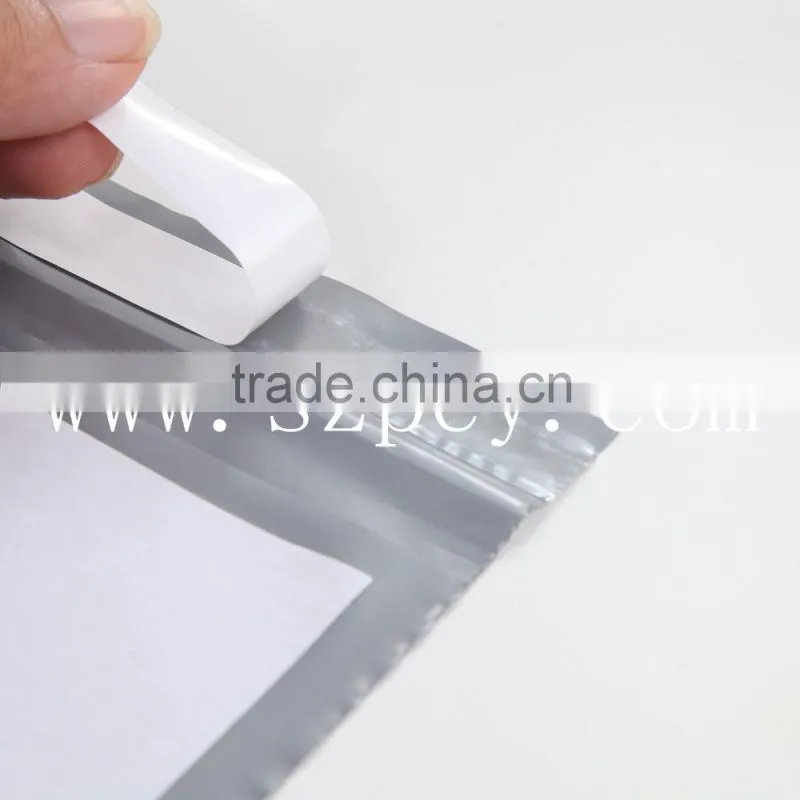 gray self-adhesive back sealed plastic pe bag