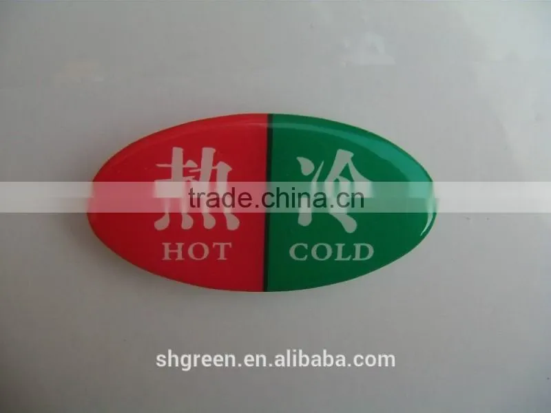 Advertised crystal epoxy sticker
