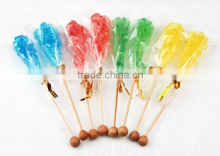 Brown Hard Candy Rock crystal lollipop sticks