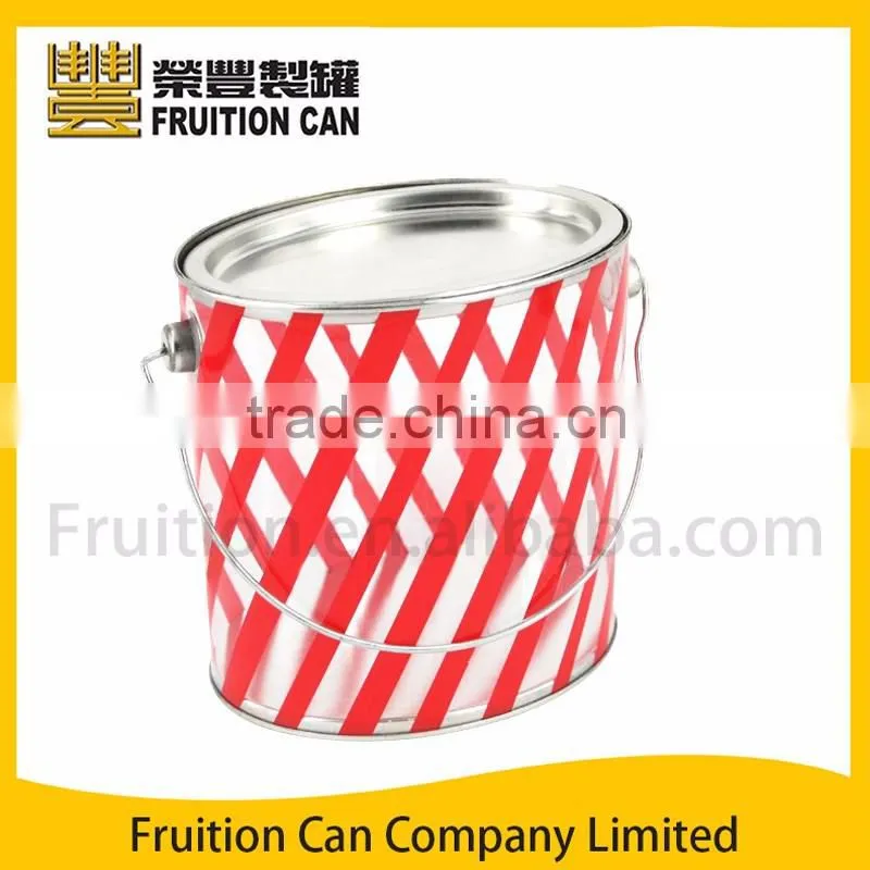 Oval Plastic Box with Tin Lid