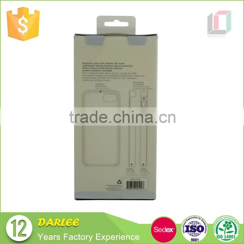 Shenzhen new design paper box packaging high quality phone case packaging with PVC window