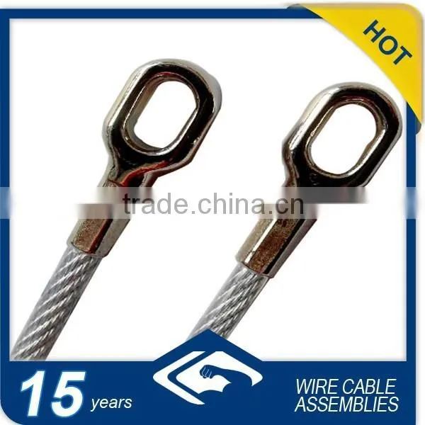 Steel Cable with O shape Big Terminal for Security Use