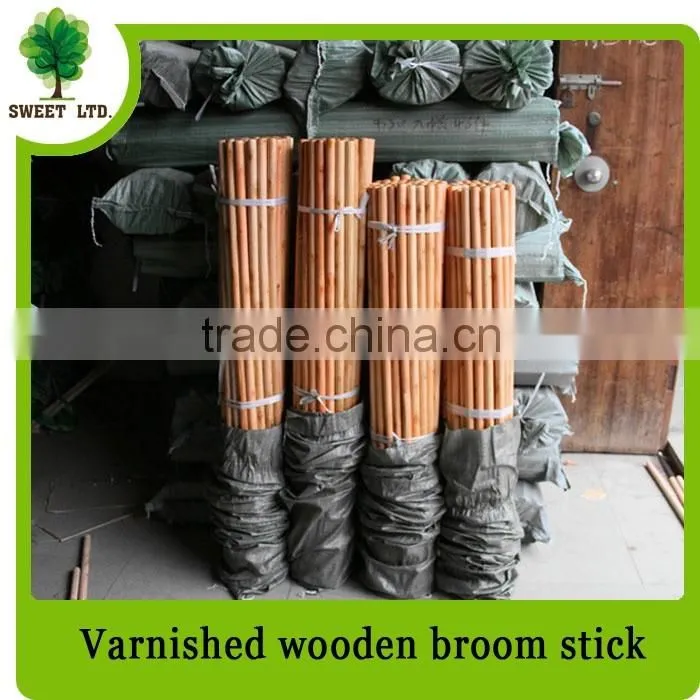 120*3.6cm varnished wooden handle with strong quality for cleaning tool