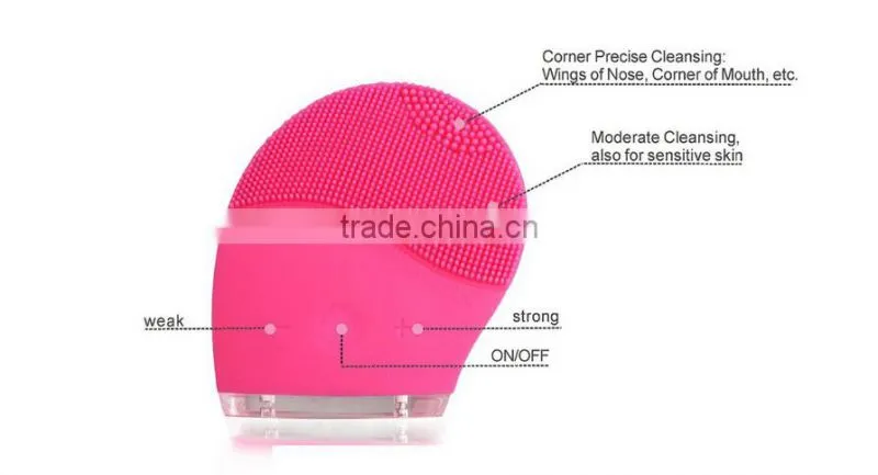 Quality face washing cleaner/cleaning facial brush/beauty tool silicone facial