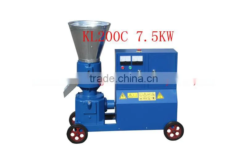 MKL225 flat die wood pellet machine with roller driven