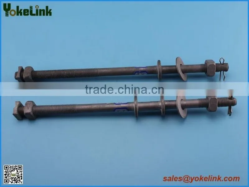 Hot dip galvanized spool bolt /upset bolt for poleline hardware