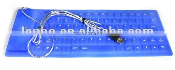 Soft USB roll-up Flexible Silicone Keyboard For PC Laptop Fashionable Gift