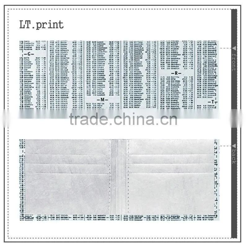 Tyvek Wallet Paper Wallet printed wallet paper pouch