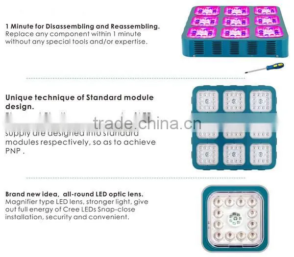 180x3 watt bridgelux chip 357 magnum led grow light