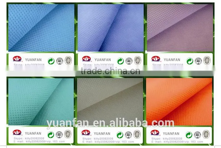 Low price recycled non-woven fabric made in china zhejiang yuanfan nonwoven co.,ltd./ pp nonwoven fabric / pp non woven fabric