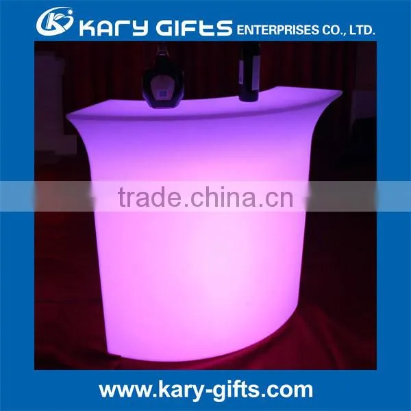 Illuminated led portable bar, mobile bar counter, glowing bar counter tables