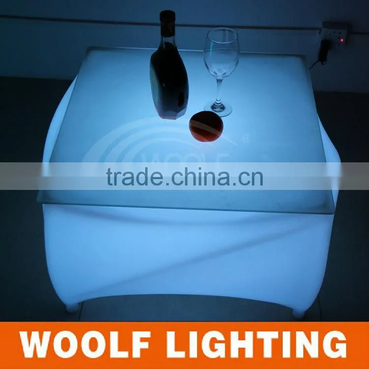 Fashionable Design Nightclub Cube LED Glowing Bar Coffee Table Domestic LED Dinner Table