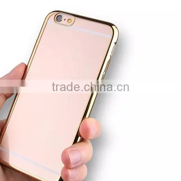 Plating craft TPU phone case,transparent protective cover for iPhone 6S&6Plus