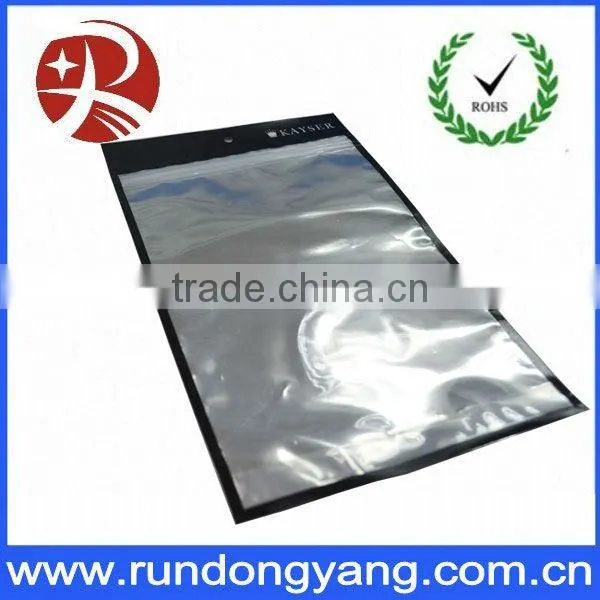 Black color stand up zipper bag for food packaging