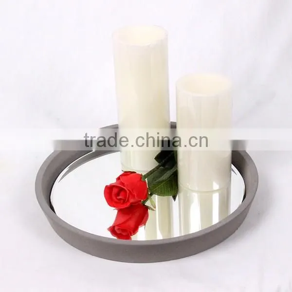 OEM Wholesale cheap oval cement concrete plate/ fruit tray with print