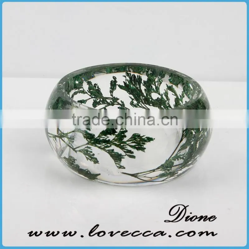 Cheap Handmade Real Flower Botanical Garden Resin Bangle Bracelet