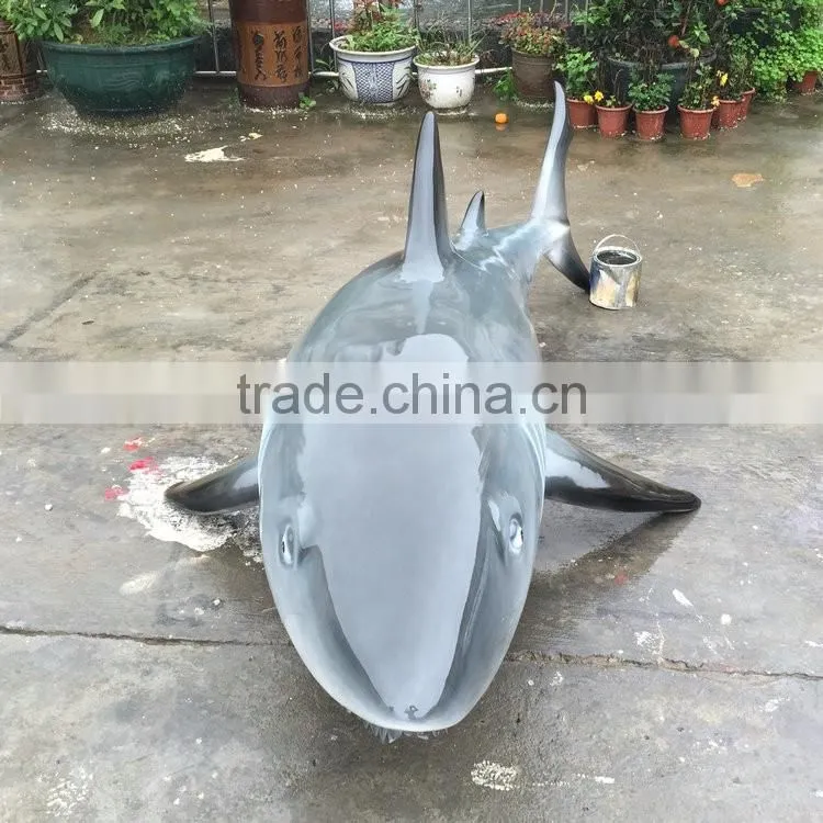 Fiberglass shark statue figurine
