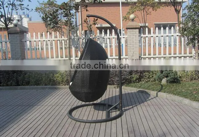 Patio Rattan Hanging Egg Chair & Stand