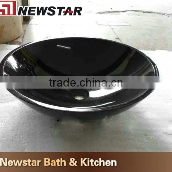 Newstar black marble bathroom sink
