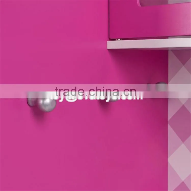 New style big size lovely pink girls toys wooden girls play kitchen W10C276