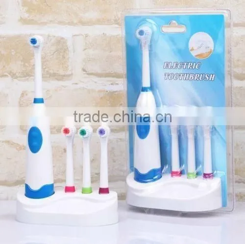 Revolving Electric Toothbrush Clean Waterproof With 3 Brush Heads