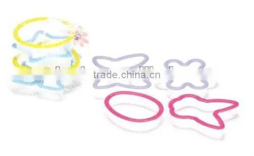 plastic Christmas Cookie Cutter/6pcs eco-friendly color cookie cutter