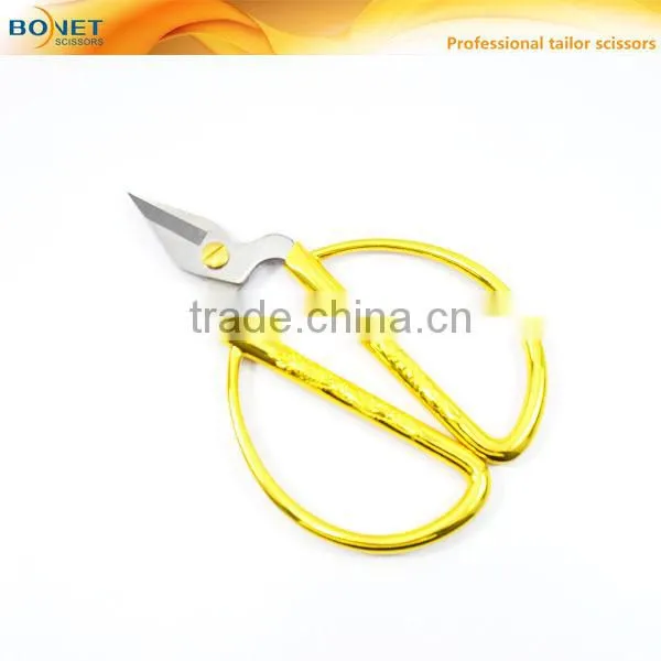 S11005 FDA qualified 5-1/8" imitation gold scissors for ribbon cutting ceremony